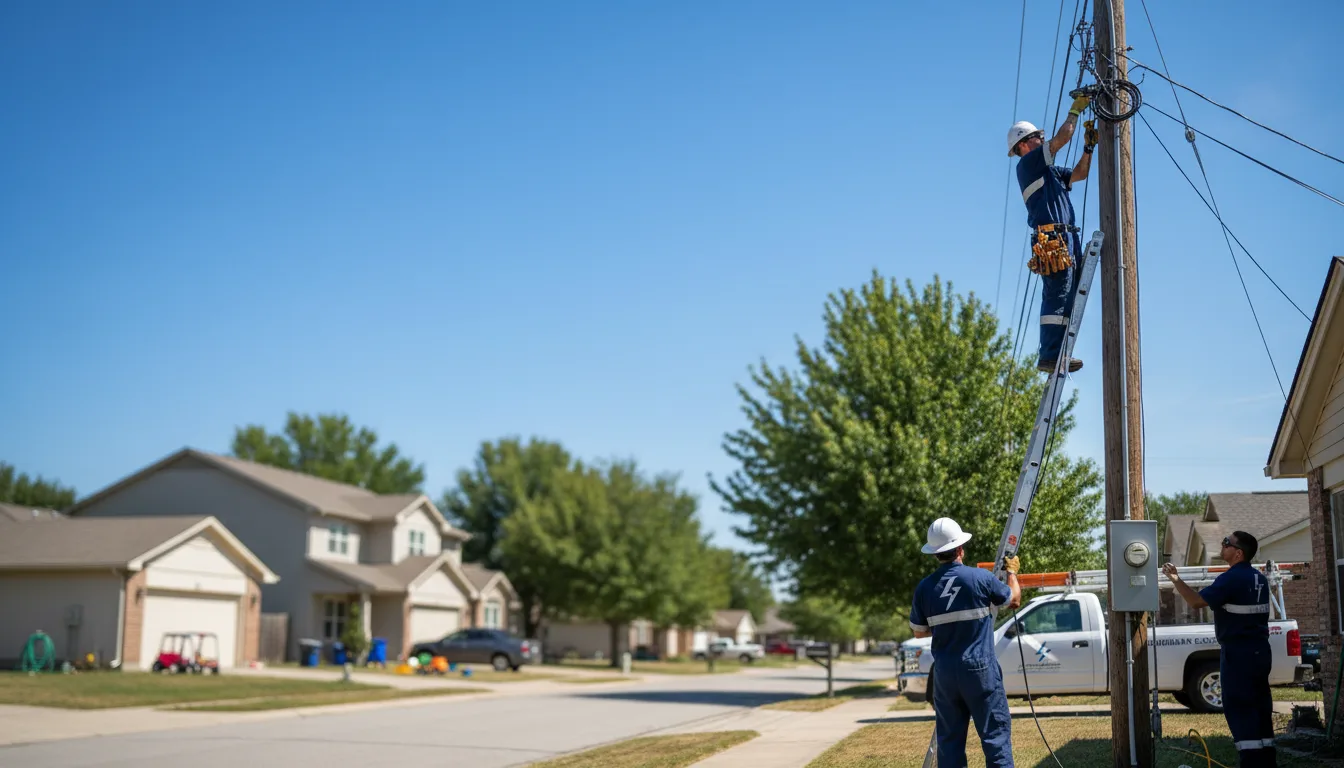 Residential electrician providing installation services in Coppell, TX